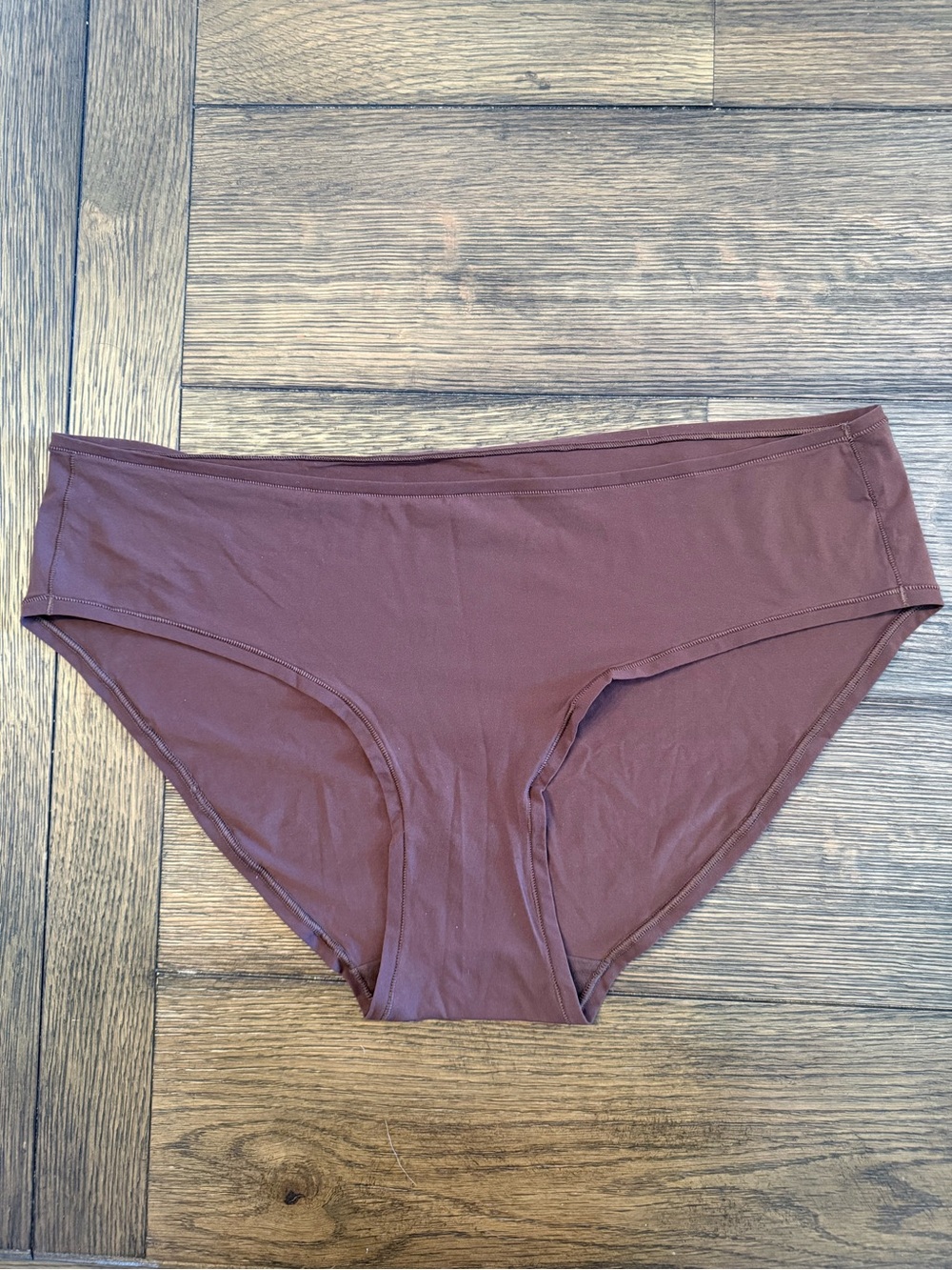 Quince Brown Seamless Bikini Panty Soft Stretch Minimalist XL NWT
